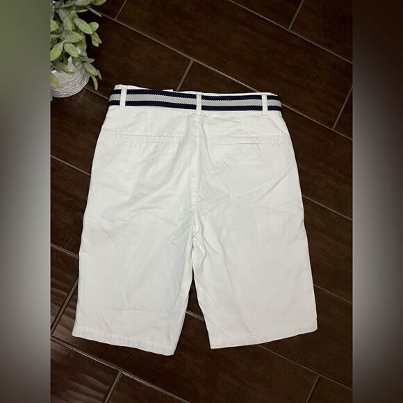 The Children's Place white Belted Chino Shorts sz 12 - Picture 3 of 5